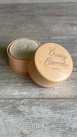 Vintage Beauty Counselor Pink Cosmetic Box Bakelite with Cotton Coil