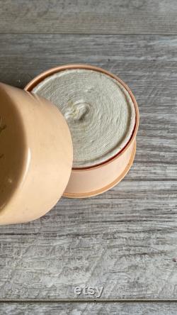 Vintage Beauty Counselor Pink Cosmetic Box Bakelite with Cotton Coil