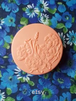 Vintage Berton Powder Pot 1930s Art Deco Dianthus Design