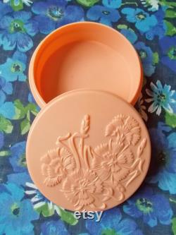 Vintage Berton Powder Pot 1930s Art Deco Dianthus Design