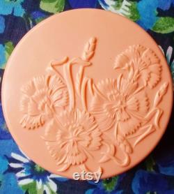 Vintage Berton Powder Pot 1930s Art Deco Dianthus Design