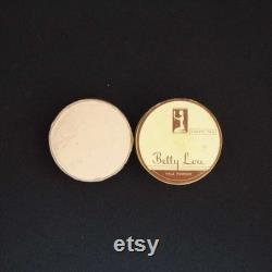 Vintage Betty Lou Face Powder Box and Contents 1930's Betty Lou Gardenia Face Powder Silk Tone Product Vanity Storage