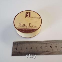 Vintage Betty Lou Face Powder Box and Contents 1930's Betty Lou Gardenia Face Powder Silk Tone Product Vanity Storage
