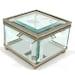 Vintage Bevelled Glass Trinket Jewelry Box 1970s Vanity Collectible