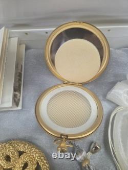 Vintage CARON Paris LADY CARON Perfume Powder Compact Gift Set Boxed Complete