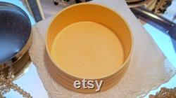 Vintage Cameo Celluloid Vanity Trinket Box. Powder Jar, Boudoir, 1940s