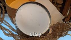 Vintage Cameo Celluloid Vanity Trinket Box. Powder Jar, Boudoir, 1940s