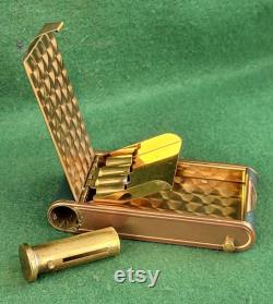 Vintage Camera Type All In One Powder Compact With Lipstick Holder And Cigarette Compartment Showing Map Of USA Occupied Germany To Front.