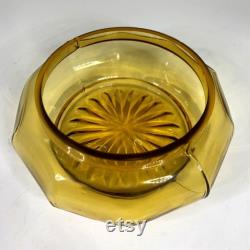 Vintage Celluloid Amber Glass Powder Box Jar Bakelite Art Deco Antique