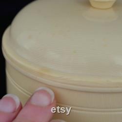 Vintage Celluloid Powder Box and Hair Receiver Set