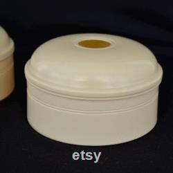 Vintage Celluloid Powder Box and Hair Receiver Set