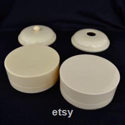 Vintage Celluloid Powder Box and Hair Receiver Set