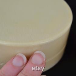 Vintage Celluloid Powder Box and Hair Receiver Set
