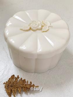 Vintage Celluloid Powder Box with 'Cuopidon' Puff.