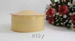 Vintage Celluloid Powder Jar, Early Plastic Powder Box 1930s, Retro Vanity Dresser Box