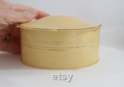 Vintage Celluloid Powder Jar, Early Plastic Powder Box 1930s, Retro Vanity Dresser Box