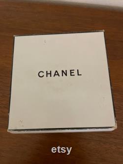 Vintage Chanel Dusting Powder Box, Chanel No 5 Bath Powder Box With Puff, Vintage Bathroom Decor