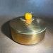 Vintage Chase USA Copper Wash Powder Jar Storage Canister Golden Apple