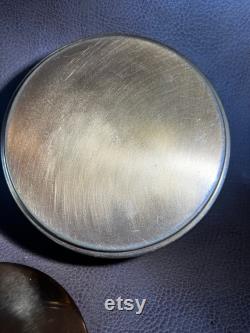 Vintage Chase USA Copper Wash Powder Jar Storage Canister Golden Apple