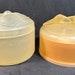 Vintage Chloe' Karl Lagerfeld Dusting Powder Box s (empty) and Fabrique Powder Box (empty) set of 2 plastic Chloe has powder puff