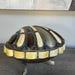 Vintage Clamshell shaped footed Leather lined keepsake box 7 x5 x6