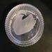Vintage Clear Glass Powder Jar with Frosted Glass Swan