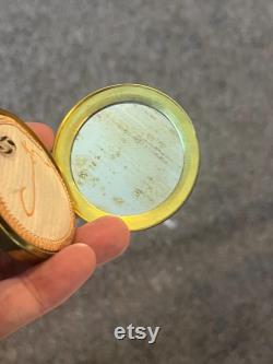 Vintage Coty Paris Powder Compact Butterfly Wing Theda Image of man and woman GORGEOUS