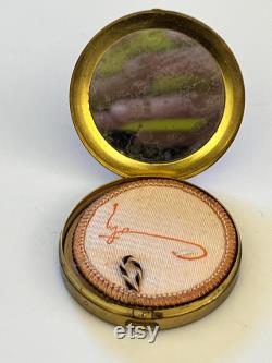 Vintage Coty Paris Powder Compact Butterfly Wing Theda Image of man and woman GORGEOUS