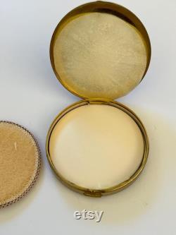 Vintage Coty Paris Powder Compact Butterfly Wing Theda Image of man and woman GORGEOUS