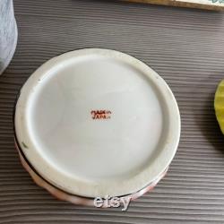 Vintage Crinoline Lady Powder Pot, Made in Japan, Trinket Dish, Kitsch