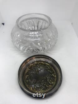 Vintage Crystal Dresser Powder Dresser Jar