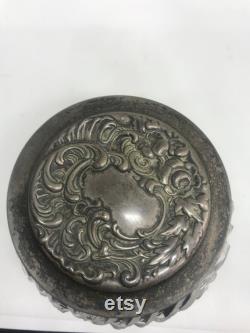 Vintage Crystal Dresser Powder Dresser Jar