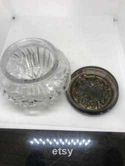 Vintage Crystal Dresser Powder Dresser Jar