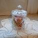 Vintage Cut Crystal Covered Jar Made in Zawiercie Poland Genuine 24 Lead Crystal