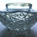 Vintage Cut Crystal Powder Jar, Clear Cut Faceted Crystal, Collectible Crystal Powder Jar