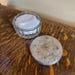 Vintage Cut Glass Vanity Box with Silver Plated Mirrored Lid