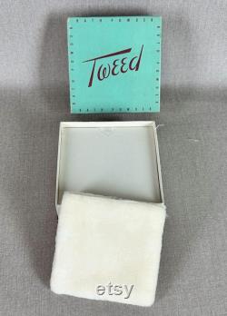 Vintage Deadstock Tweed Lentheric Bath Powder Sealed, Original Box