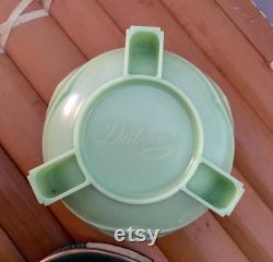Vintage Dubarry Green Plastic Powder Pot
