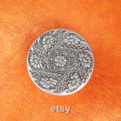 Vintage Dubarry Powdrette Tin Antique Aluminum Cosmetic Tin Vanity Storage 1910's 1920's Tin Face Powder Box