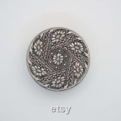 Vintage Dubarry Powdrette Tin Antique Aluminum Cosmetic Tin Vanity Storage 1910's 1920's Tin Face Powder Box