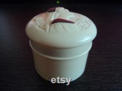 Vintage Early Plastic Powder Pot with Lid Art Deco 1930 s