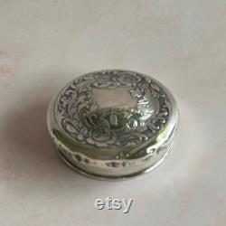 Vintage Edwardian Silver-Plate and Glass Talcum Powder Shaker Vanity Jar, Vintage Vanity