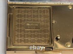 Vintage Elgin American Reuge Music Box Powder Compact Case Mirror Gold Tone