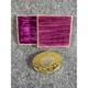 Vintage Elgin American Sterling Silver Powder Compact Gold Scroll Engraved Box