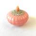 Vintage Elusive Beauty Dust Powder Box Pink with Silver Detail and Tuilp Finial to Top of Scalloped Box, Vanity, Trinket Dish, Powder Room