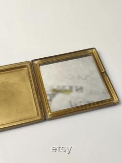 Vintage Enamel Trinket Powder Box rare boat sea rare beautiful box Soviet