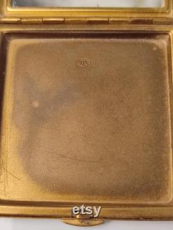 Vintage Enamel Trinket Powder Box rare boat sea rare beautiful box Soviet