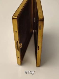 Vintage Enamel Trinket Powder Box rare boat sea rare beautiful box Soviet