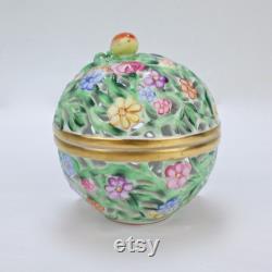 Vintage Estate Herend Porcelain Reticulated Potpourri Box 6213 C