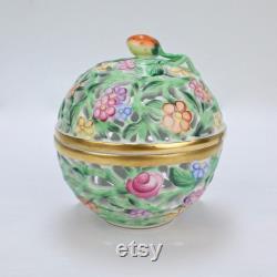 Vintage Estate Herend Porcelain Reticulated Potpourri Box 6213 C